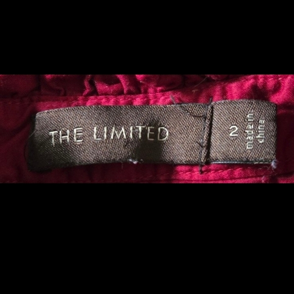 The limited Womens deep red v-neck Button Down dress size 2 - Picture 5 of 9